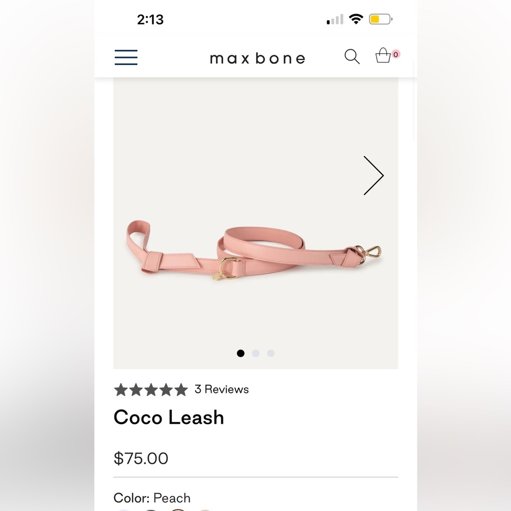 Maxbone coco leash and panel harness size small